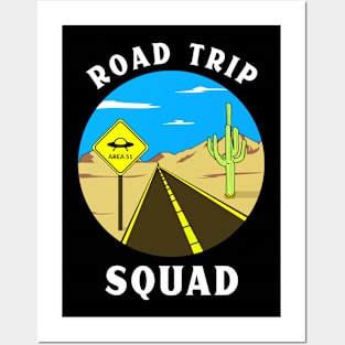 Road Trip Squad Summertime Vacation Getaway 2023 Alien Posters and Art